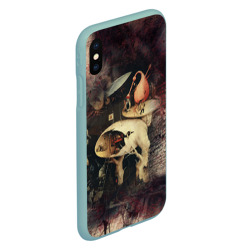 Чехол для iPhone XS Max матовый Иероним Босх Сад земных наслаждений Фрагмент Hieronymus Bosch The Garden of Earthly Delights Fragment - фото 2