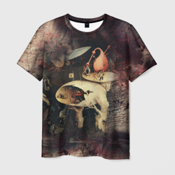 Мужская футболка 3D Иероним Босх Сад земных наслаждений Фрагмент Hieronymus Bosch The Garden of Earthly Delights Fragment