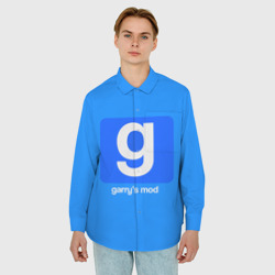 Мужская рубашка oversize 3D Garry's Mod логотип - фото 2