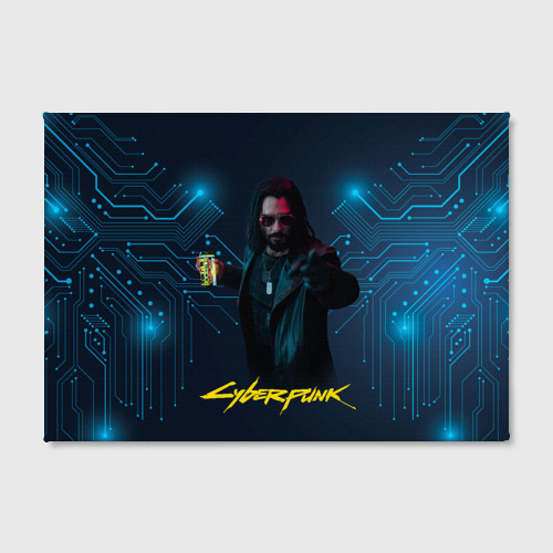 Холст прямоугольный Johnny Cyberpunk2077, цвет 3D печать - фото 2