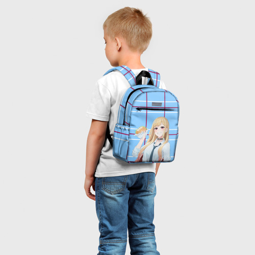 Детский рюкзак 3D с принтом МАРИН КИТАГАВА | ШКОЛЬНАЯ ФОРМА, фото на моделе #1