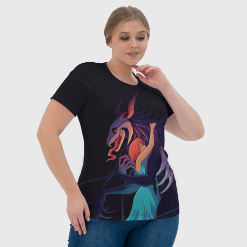Женская футболка 3D Объятия чародея Невеста чародея, цвет 3D печать - фото 6