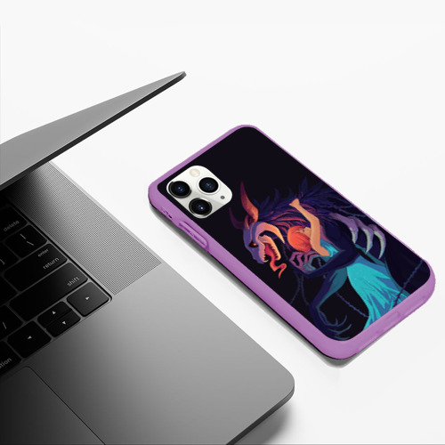 Чехол для iPhone 11 Pro Max матовый Объятия чародея Невеста чародея, цвет фиолетовый - фото 5