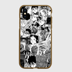 Чехол для iPhone XS Max матовый Дорохэдоро pattern