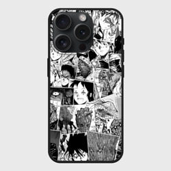 Чехол силиконовый для Apple iPhone 15 Pro матовый Дорохэдоро pattern