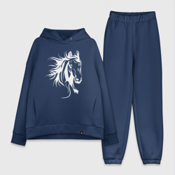 Женский костюм хлопок Oversize Лошадиная голова