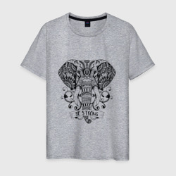 Слон в стиле Мандала | Mandala Elephant | Be Strong – Мужская футболка хлопок с принтом купить со скидкой в -20%