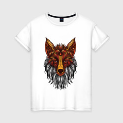 Лиса в стиле Мандала | Mandala Fox – Женская футболка хлопок с принтом купить со скидкой в -20%