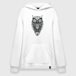 Худи SuperOversize хлопок Сова в стиле Мандала Mandala Owl