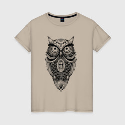 Сова в стиле Мандала | Mandala Owl – Женская футболка хлопок с принтом купить со скидкой в -20%