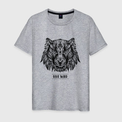 Тигр в стиле Мандала | Mandala Tiger | Live Wild – Мужская футболка хлопок с принтом купить со скидкой в -20%