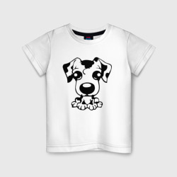 Глазастый щенок далматинца Милашка Big-eyed Dalmatian puppy Cutie – Футболка из хлопка с принтом купить со скидкой в -20%