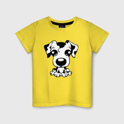 Глазастый щенок далматинца Милашка Big-eyed Dalmatian puppy Cutie – Детская футболка хлопок с принтом купить со скидкой в -20%
