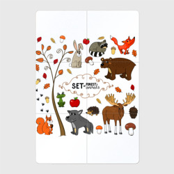 Магнитный плакат 2Х3 Set of forest animals