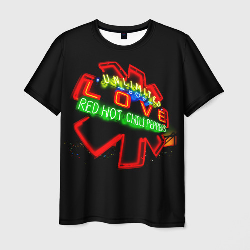 Мужская футболка с принтом Unlimited Love - Red Hot Chili Peppers, вид спереди №1