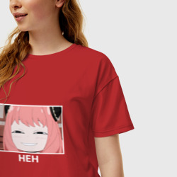 Женская футболка хлопок Oversize Anya heh - фото 2
