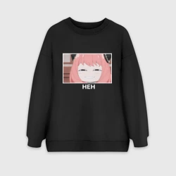 Женский свитшот oversize без начеса хлопок Anya heh