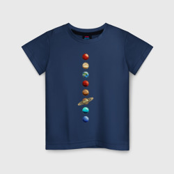 Детская футболка хлопок Парад нарисованных планет