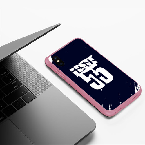 Чехол для iPhone XS Max матовый ГРОТ 55, цвет малиновый - фото 5