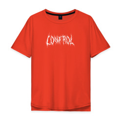 Готический текст, control  – Мужская футболка хлопок Oversize с принтом купить со скидкой в -16%
