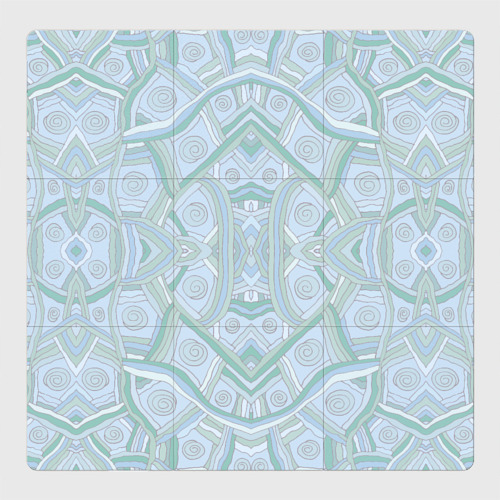 Магнитный плакат 3Х3 Абстрактный узор калейдоскоп, пастельные приглушенные цвета