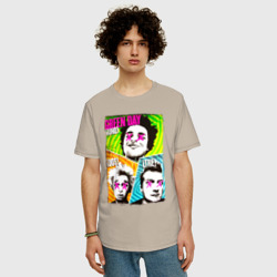 Мужская футболка хлопок Oversize Green Day Грин Дэй постер - фото 2