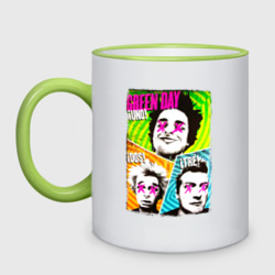 Кружка двухцветная Green Day Грин Дэй постер