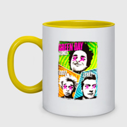 Кружка двухцветная Green Day Грин Дэй постер