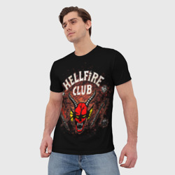 Мужская футболка 3D Hellfire club - фото 2
