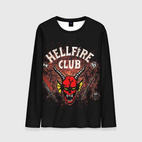 Мужской лонгслив 3D Hellfire club