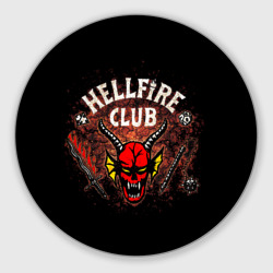 Круглый коврик для мышки Hellfire club