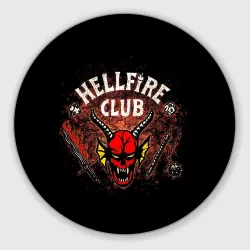 Круглый коврик для мышки Hellfire club