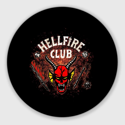 Круглый коврик для мышки Hellfire club