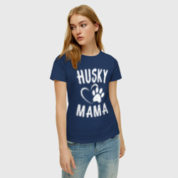Женская футболка хлопок Хаскина мама - фото 2