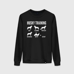 Женский свитшот хлопок Дрессировка Хаски
