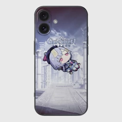 Чехол для iPhone 16 силиконовый с защитой камеры Genshin Impact - Qiqi