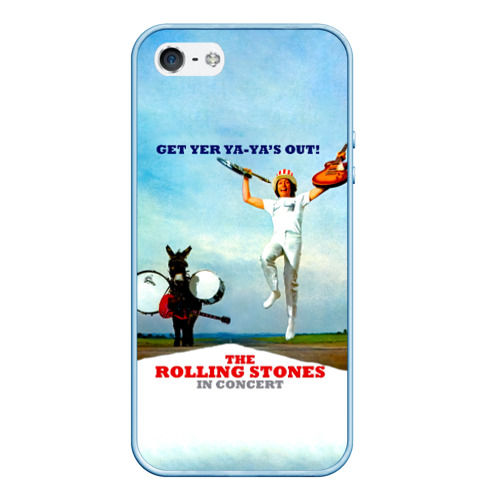 Чехол для iPhone 5/5S матовый Get Yer Ya-Ya's Out! - The Rolling Stones, цвет голубой