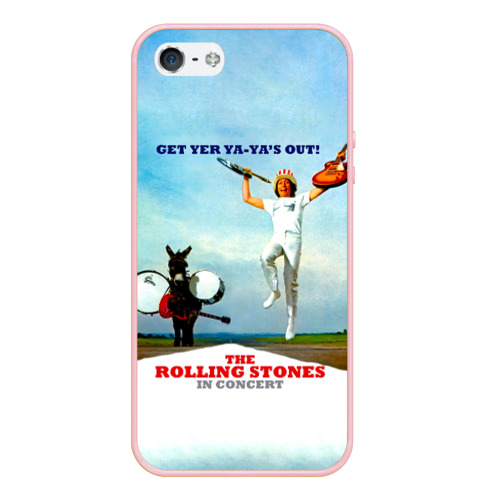 Чехол для iPhone 5/5S матовый Get Yer Ya-Ya's Out! - The Rolling Stones, цвет светло-розовый