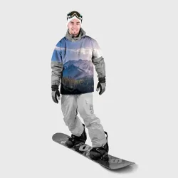 Накидка на куртку 3D Горы Лес Солнце