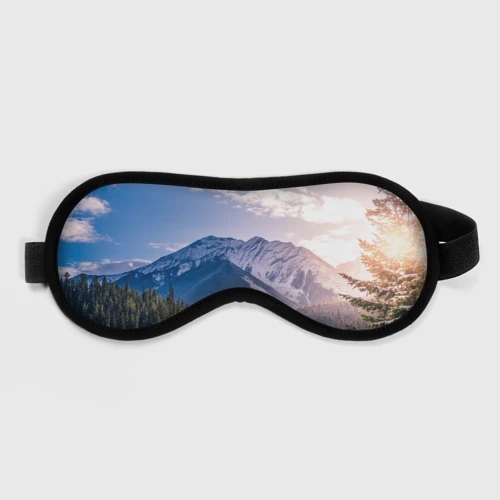 Маска для сна 3D Горы Лес Солнце