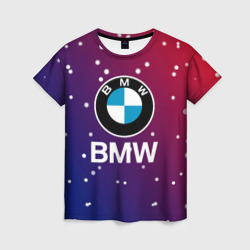Женская футболка 3D BMW Градиент Краска
