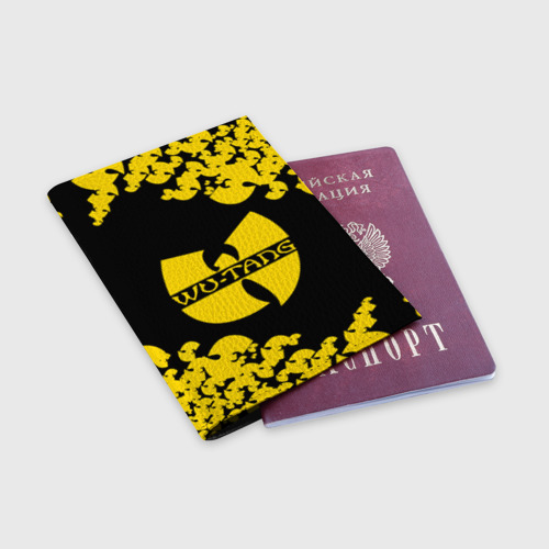 Обложка для паспорта матовая кожа Wu bats, цвет черный - фото 3