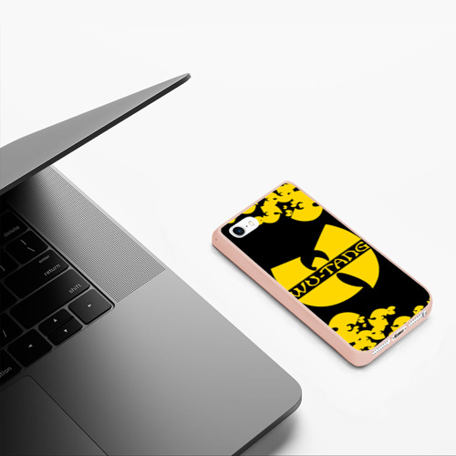 Чехол для iPhone 5/5S матовый Wu bats, цвет светло-розовый - фото 5