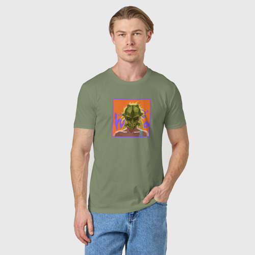 Мужская футболка хлопок Никайдо art, цвет авокадо - фото 3