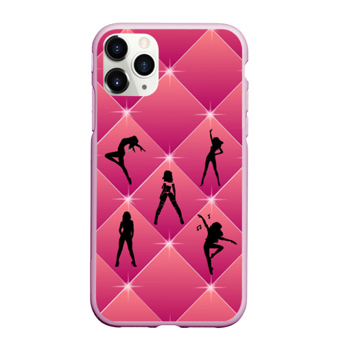 Чехол для iPhone 11 Pro матовый Веселый Танцующий Счастливый, цвет розовый