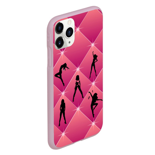 Чехол для iPhone 11 Pro матовый Веселый Танцующий Счастливый, цвет розовый - фото 3