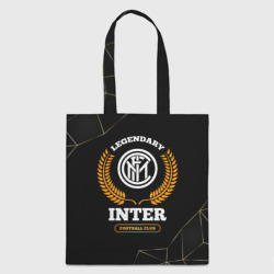 Шоппер 3D Лого Inter и надпись Legendary Football Club на темном фоне