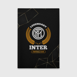 Обложка для автодокументов Лого Inter и надпись Legendary Football Club на темном фоне