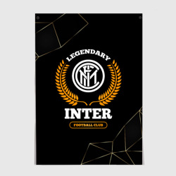 Постер Лого Inter и надпись Legendary Football Club на темном фоне