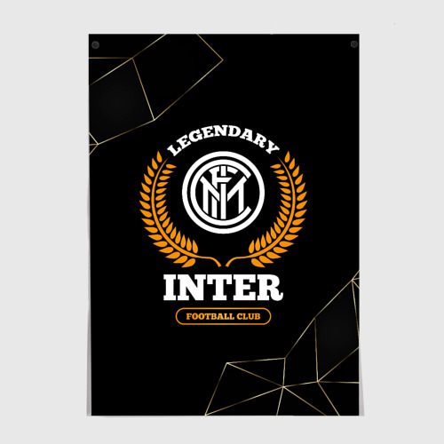 Постер Лого Inter и надпись Legendary Football Club на темном фоне